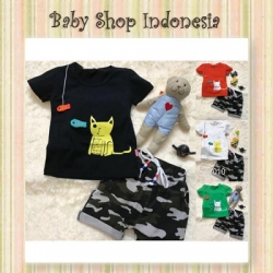 setelan baju cat and fish  large